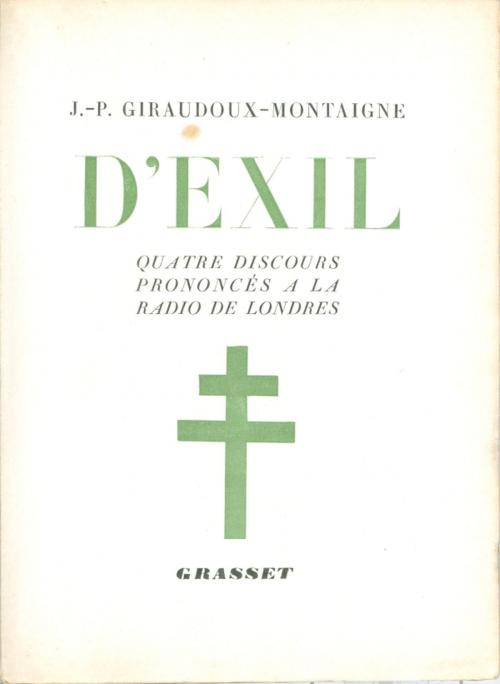 Cover of the book D'exil by Jean-Pierre Giraudoux, Grasset