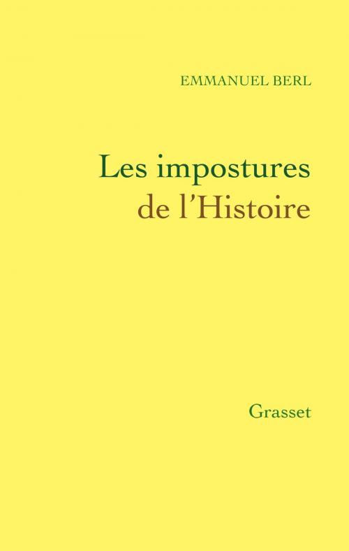 Cover of the book Les impostures de l'histoire by Emmanuel Berl, Grasset