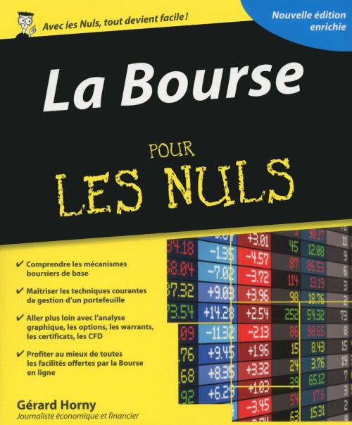 Cover of the book La Bourse pour les Nuls 3e édition by Gérard HORNY, edi8