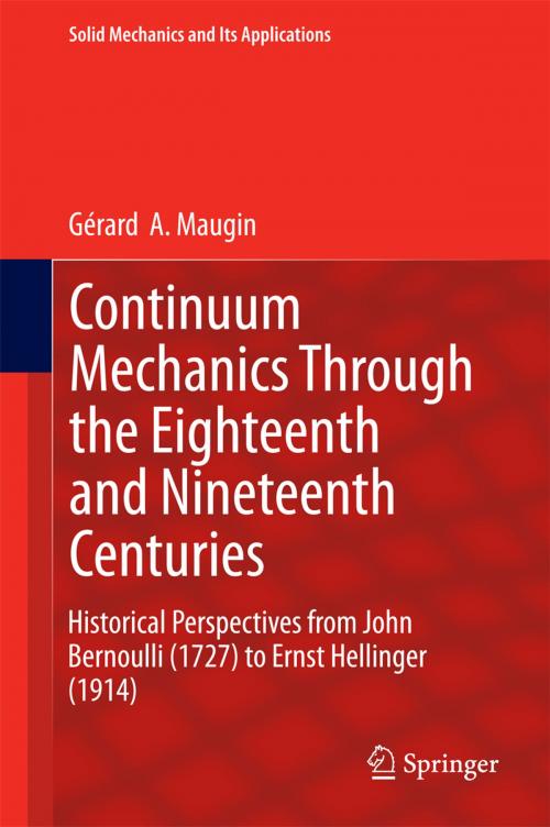 Cover of the book Continuum Mechanics Through the Eighteenth and Nineteenth Centuries by Gérard  A. Maugin, Springer International Publishing