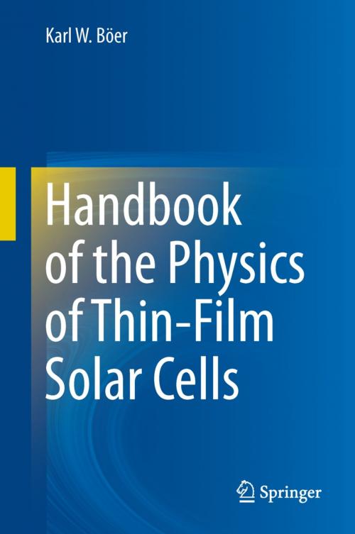 Cover of the book Handbook of the Physics of Thin-Film Solar Cells by Karl W. Böer, Springer Berlin Heidelberg