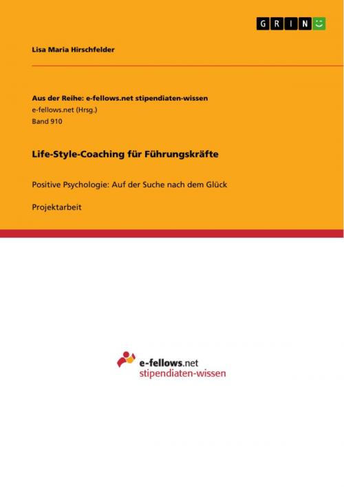 Cover of the book Life-Style-Coaching für Führungskräfte by Lisa Maria Hirschfelder, GRIN Verlag