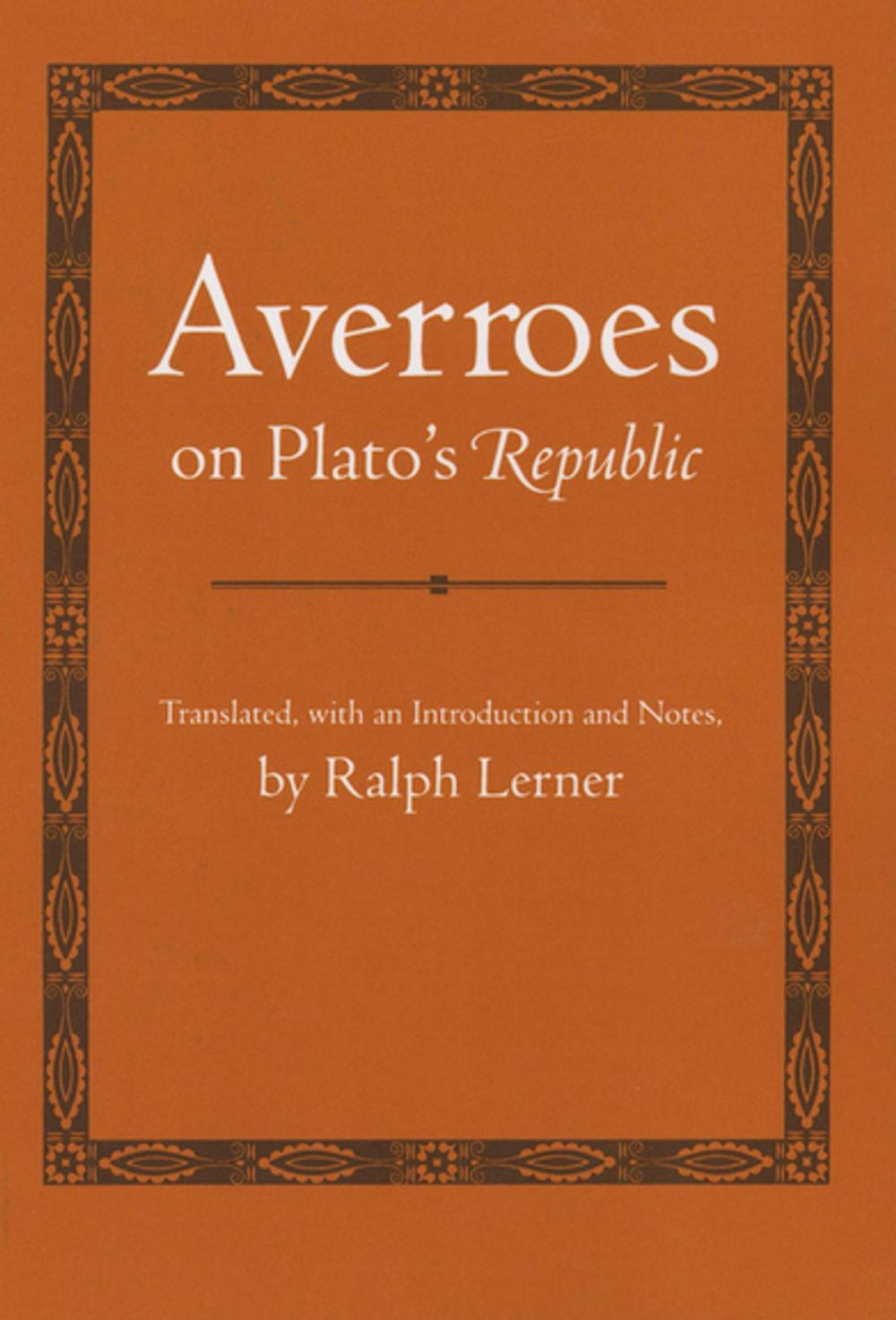 Big bigCover of Averroes on Plato's "Republic"