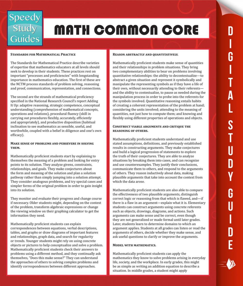 Big bigCover of Math Common Core