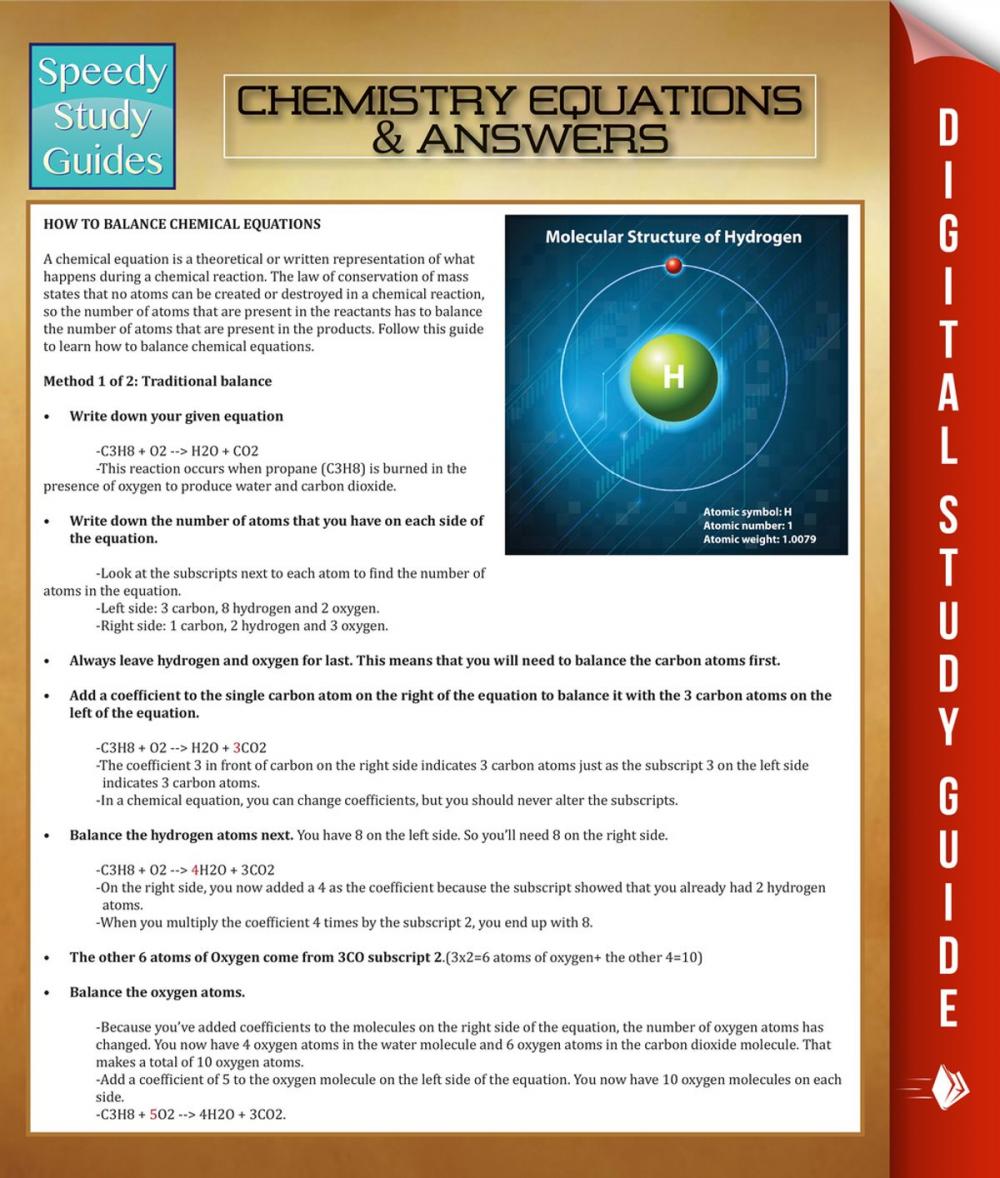 Big bigCover of Chemistry Equations & Answers