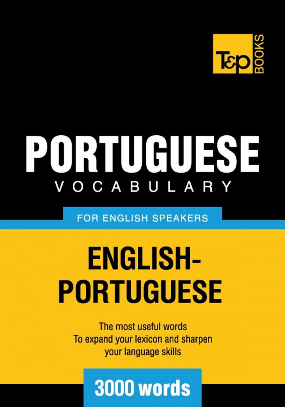 Big bigCover of Portuguese vocabulary for English speakers - 3000 words