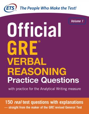 Cover of the book Official GRE Verbal Reasoning Practice Questions by Dean R. Johnson, Aaron P. Chamberlain, Carol A. Paymer