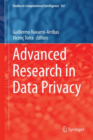 Cover of the book Advanced Research in Data Privacy by Henryk Arodz, Leszek Hadasz
