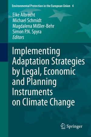 Cover of the book Implementing Adaptation Strategies by Legal, Economic and Planning Instruments on Climate Change by Gennady Evtugyn