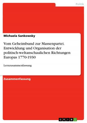 Cover of the book Vom Geheimbund zur Massenpartei. Entwicklung und Organisation der politisch-weltanschaulichen Richtungen Europas 1770-1930 by Anonym