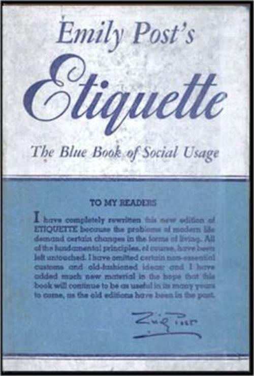 Cover of the book Etiquette by Emily Post, Classic References