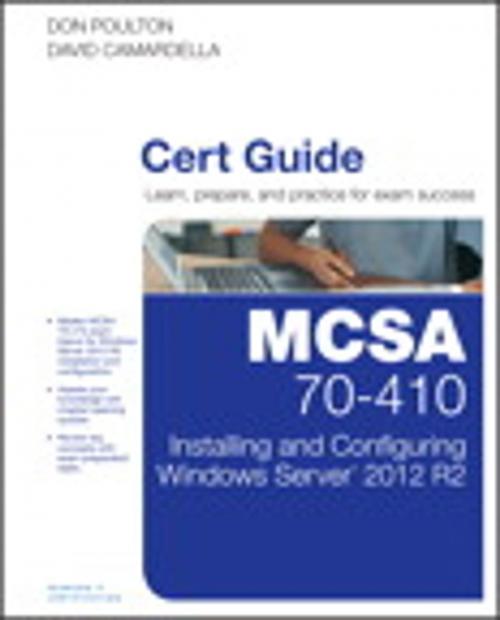 Cover of the book MCSA 70-410 Cert Guide R2 by Don Poulton, David Camardella, Pearson Education