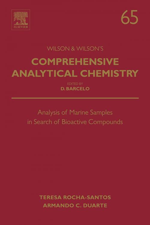 Cover of the book Analysis of Marine Samples in Search of Bioactive Compounds by Teresa Rocha-Santos, Armando C. Duarte, Elsevier Science