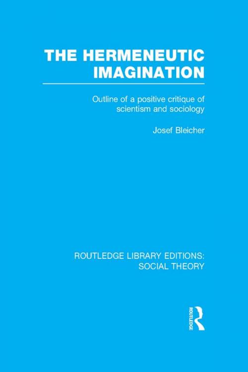 Cover of the book The Hermeneutic Imagination (RLE Social Theory) by Josef Bleicher, Taylor and Francis