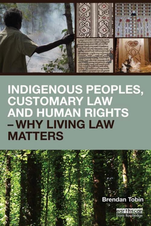 Cover of the book Indigenous Peoples, Customary Law and Human Rights - Why Living Law Matters by Brendan Tobin, Taylor and Francis