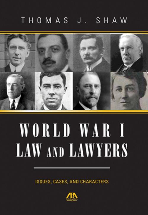 Cover of the book World War I Law and Lawyers by Thomas J. Shaw, American Bar Association