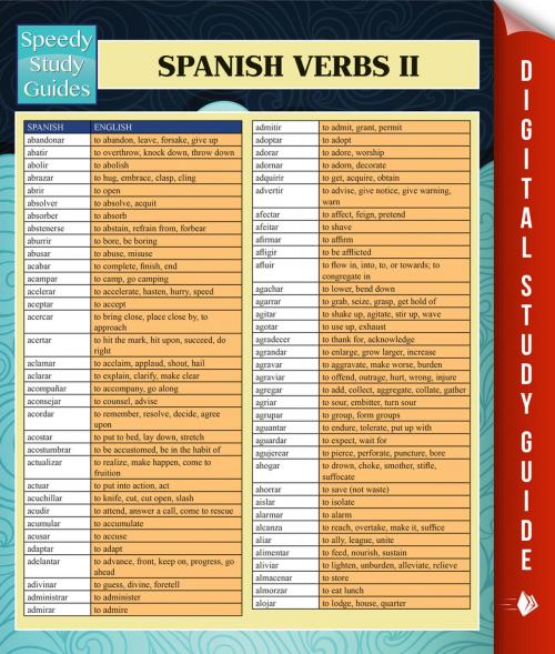 Cover of the book Spanish Verbs II (Speedy Language Study Guides) by Speedy Publishing, Speedy Publishing LLC