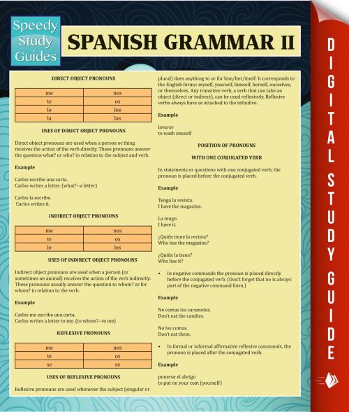 Cover of the book Spanish Grammar II (Speedy Language Study Guides) by Speedy Publishing, Speedy Publishing LLC