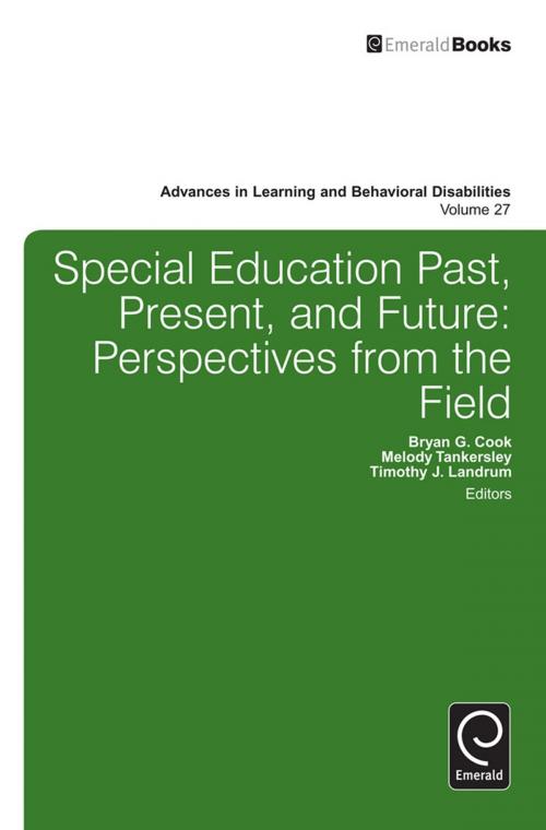 Cover of the book Special education past, present, and future by , Emerald Group Publishing Limited