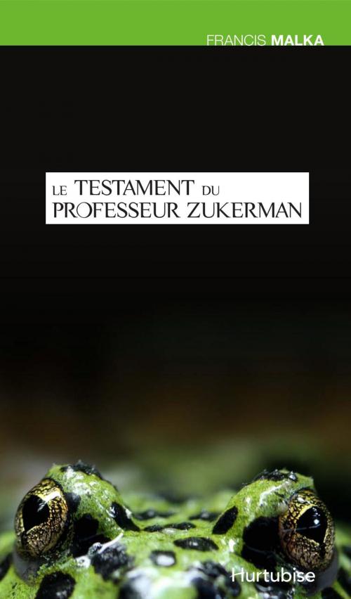 Cover of the book Le testament du professeur Zukerman by Francis Malka, Éditions Hurtubise