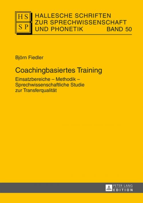 Cover of the book Coachingbasiertes Training by Björn Fiedler, Peter Lang