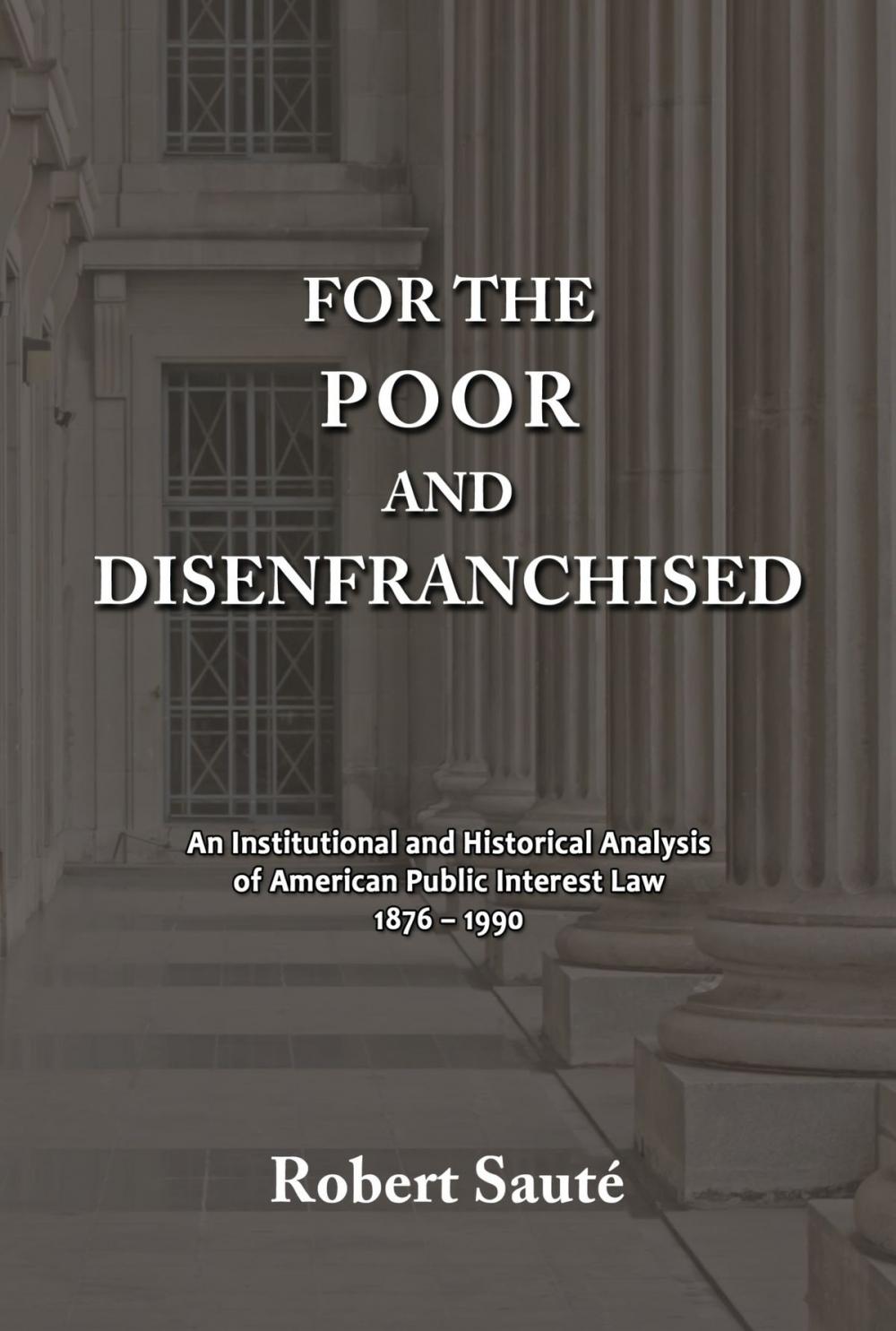 Big bigCover of For the Poor and Disenfranchised: An Institutional and Historical Analysis of American Public Interest Law, 1876-1990