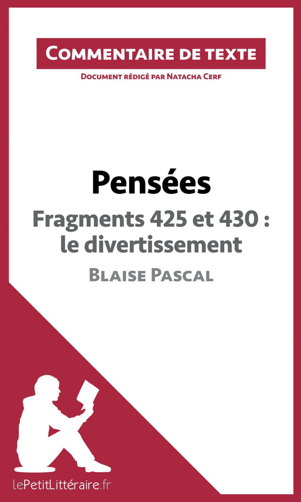 Big bigCover of Pensées de Blaise Pascal - Fragments 425 et 430 : le divertissement