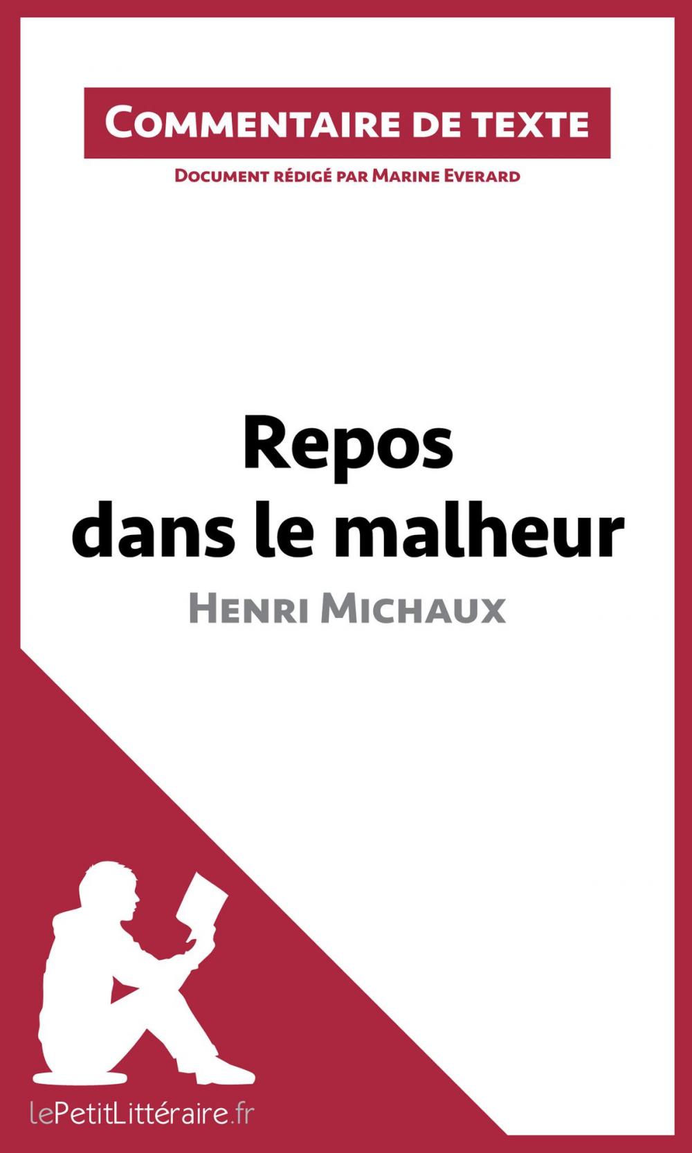 Big bigCover of Repos dans le malheur d'Henri Michaux