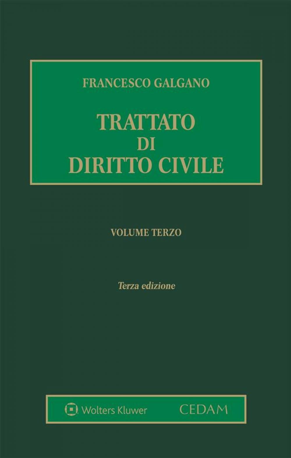 Big bigCover of Trattato di diritto civile. Volume 3