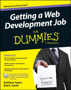 Cover of the book Getting a Web Development Job For Dummies by David Wiedemer, Robert Wiedemer, Cindy Spitzer, Eric Janszen