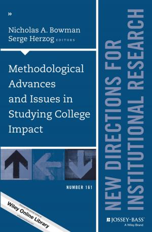 Cover of the book Methodological Advances and Issues in Studying College Impact by Ingo Schommer, Steven Broschart