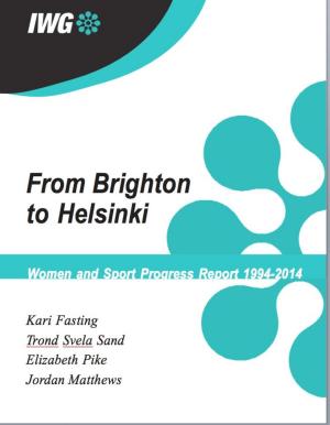 Cover of IWG Progress Report--From Brighton to Helsinki