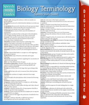 Book cover of Biology Terminology (Speedy Study Guide)