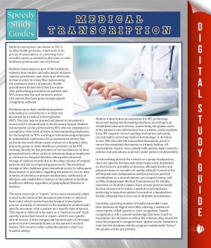 Cover of the book Medical Transcription (Speedy Study Guide) by Frances Robinson