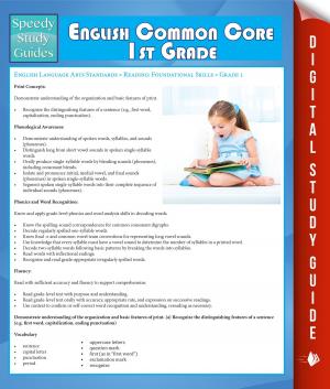 Book cover of English Common Core 1st Grade (Speedy Study Guide)