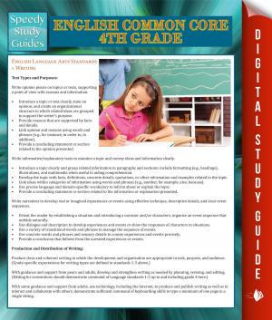 Cover of the book English Common Core 4th Grade (Speedy Study Guide) by Harry Barker, Johnnie V