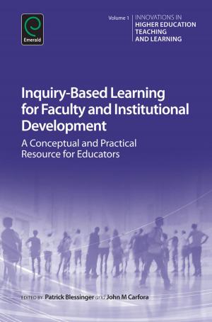 Cover of the book Inquiry-Based Learning for Faculty and Institutional Development by 