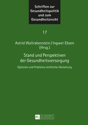 Cover of the book Stand und Perspektiven der Gesundheitsversorgung by François Morvan