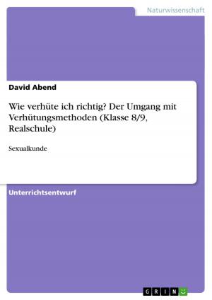 Cover of the book Wie verhüte ich richtig? Der Umgang mit Verhütungsmethoden (Klasse 8/9, Realschule) by Tanja Wendel