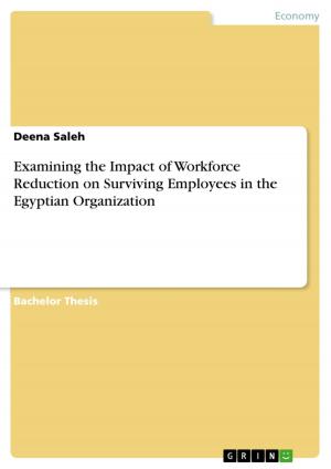 Cover of the book Examining the Impact of Workforce Reduction on Surviving Employees in the Egyptian Organization by Markus Decker