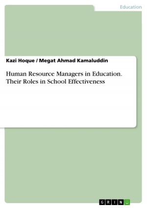 Cover of the book Human Resource Managers in Education. Their Roles in School Effectiveness by Nina Eger