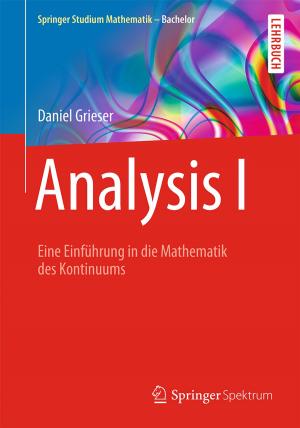 Cover of the book Analysis I by Wolfgang Becker, Patrick Ulrich, Tim Botzkowski