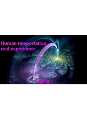 Cover of the book Human teleportation real experience by Vadim Zeland