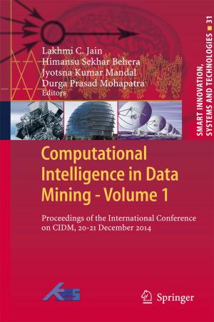 Cover of the book Computational Intelligence in Data Mining - Volume 1 by E. S. Gopi