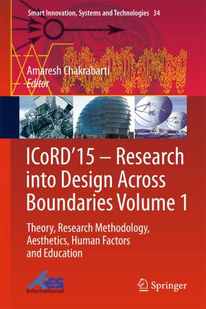 Cover of the book ICoRD’15 – Research into Design Across Boundaries Volume 1 by 