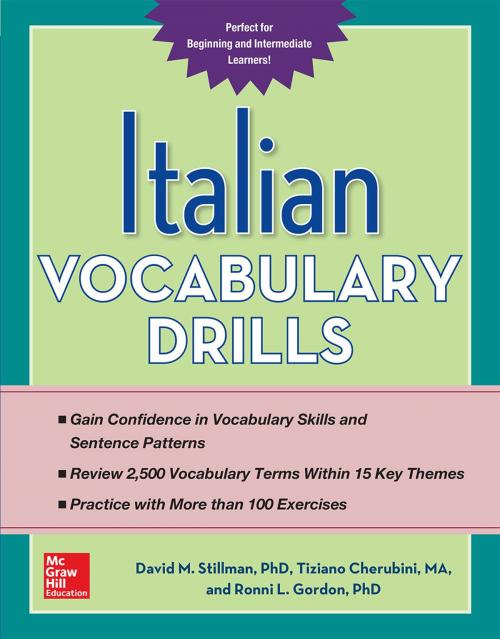 Cover of the book Italian Vocabulary Drills by Tiziano Cherubini, David M. Stillman, Ronni L. Gordon, McGraw-Hill Education