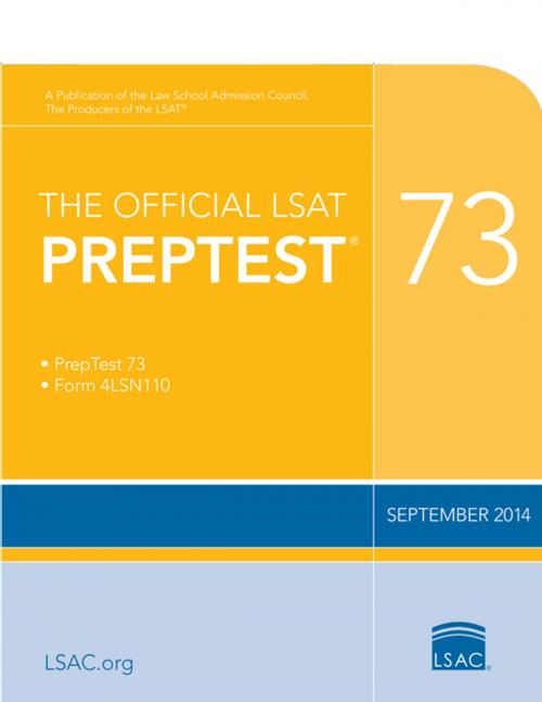 Cover of the book The Official LSAT PrepTest 73 by Law School Admission Council, Law School Admission Council