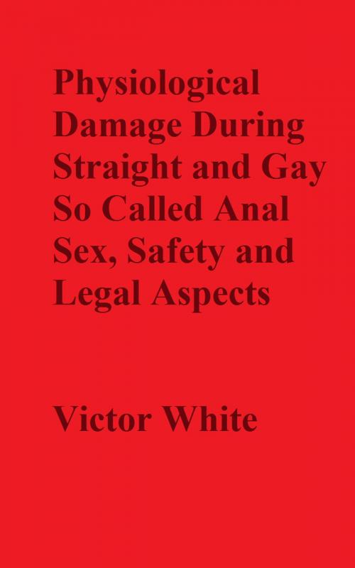 Cover of the book Physiological Damage During So Called Anal Sex, Safety and Legal Aspects by Victor White, BookBaby