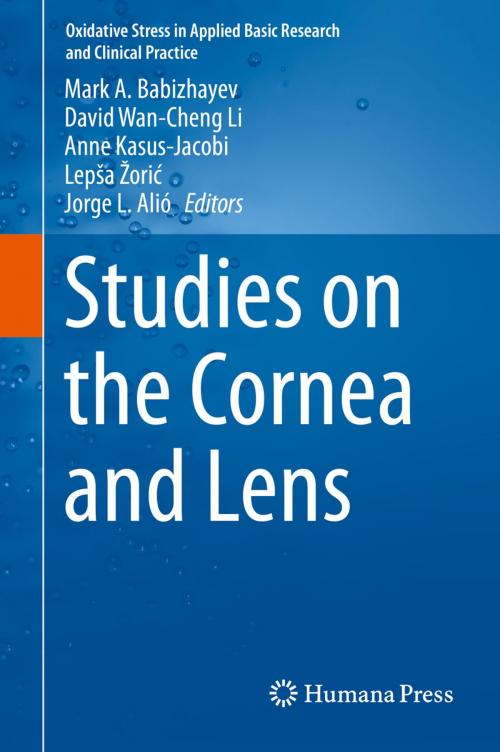 Cover of the book Studies on the Cornea and Lens by , Springer New York