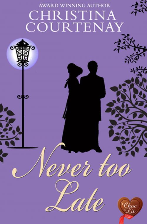 Cover of the book Never Too Late by Christina Courtenay, Choc Lit